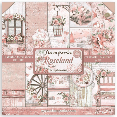 Stamperia 12x12 paper pad - Roseland
