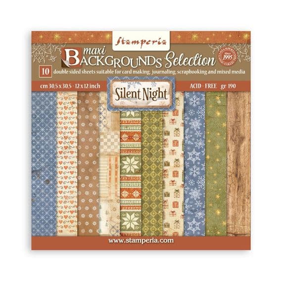 Stamperia 12x12 Paper Pad - Silent Night Backgrounds