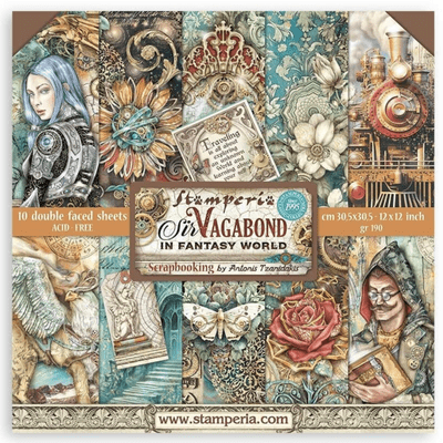 Stamperia 12x12 paper pad - Sir Vagabond in Fantasy World