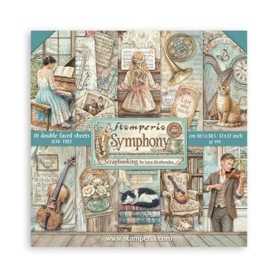 Stamperia 12x12 Paper Pad - Symphony