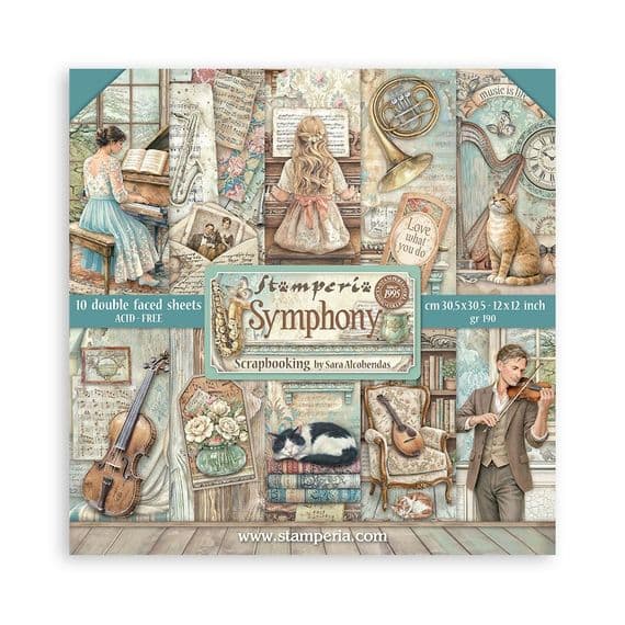 Stamperia 12x12 Paper Pad - Symphony