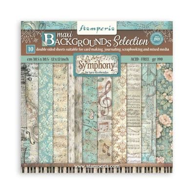 Stamperia 12x12 Paper Pad - Symphony Backgrounds