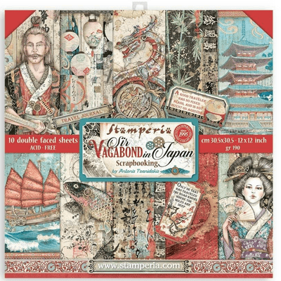 Stamperia 6x6 Paper Pack - Sir Vagabond in Japan