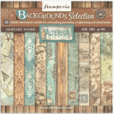 Stamperia 8x8 Paper Pad - Alterego Backgrounds