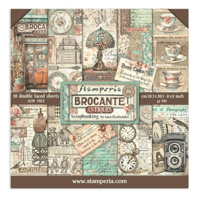 Stamperia 8x8 Paper Pad - Brocante Antiques