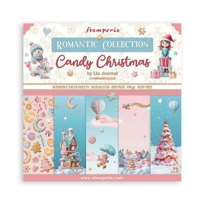 Stamperia 8x8 Paper Pad - Candy Christmas