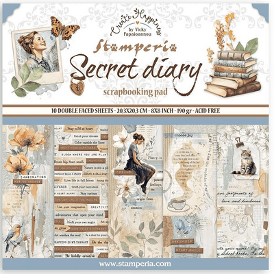 Stamperia 8x8 Paper Pad - Create Happiness Secret Diary