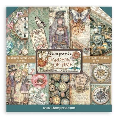 Stamperia 8x8 Paper Pad - Gardens of Time