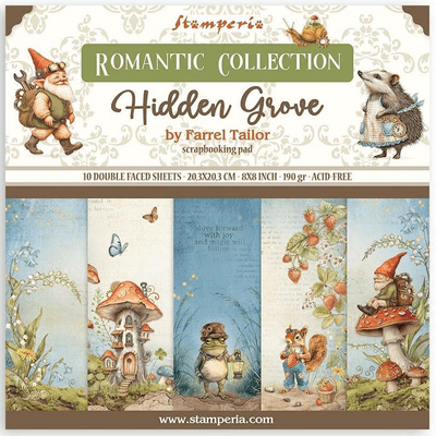 Stamperia 8x8 Paper Pad - Hidden Grove