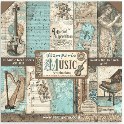 Stamperia 8x8 Paper Pad - Music
