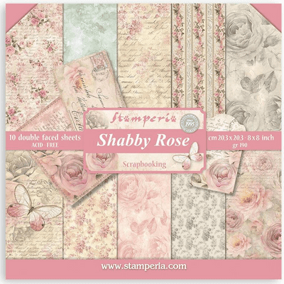 Stamperia 8x8 Paper Pad - Shabby Rose