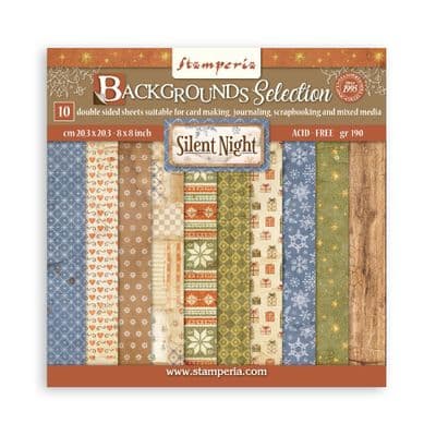 Stamperia 8x8 Paper Pad - Silent Night Backgrounds