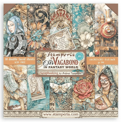 Stamperia 8x8 Paper Pad - Sir Vagabond in Fantasy World