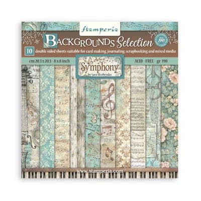 Stamperia 8x8 Paper Pad - Symphony Backgrounds