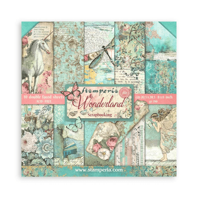 Stamperia 8x8 Paper Pad - Wonderland