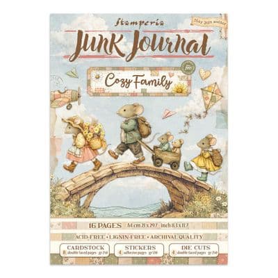 Stamperia A4 Junk Journal Book - Cozy Family