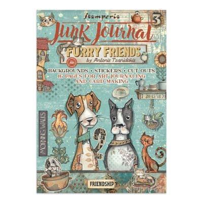 Stamperia A4 Junk Journal Book - Furry Friends