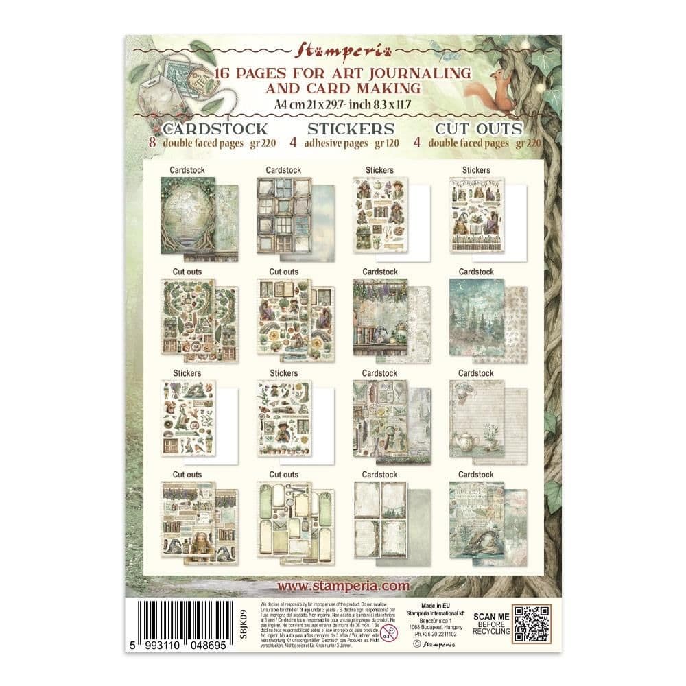 Stamperia Thick stencil cm 20X25 - Herbarium Silvae Herbarium