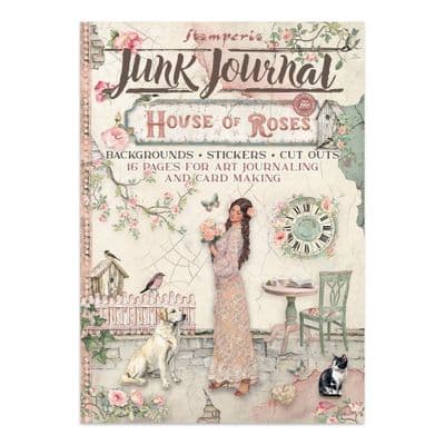 Stamperia A4 Junk Journal Book - House of Roses