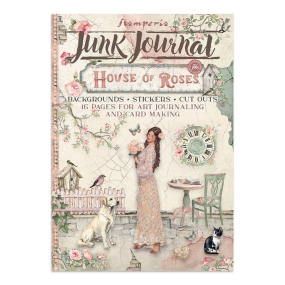 Stamperia A4 Junk Journal Book - House of Roses