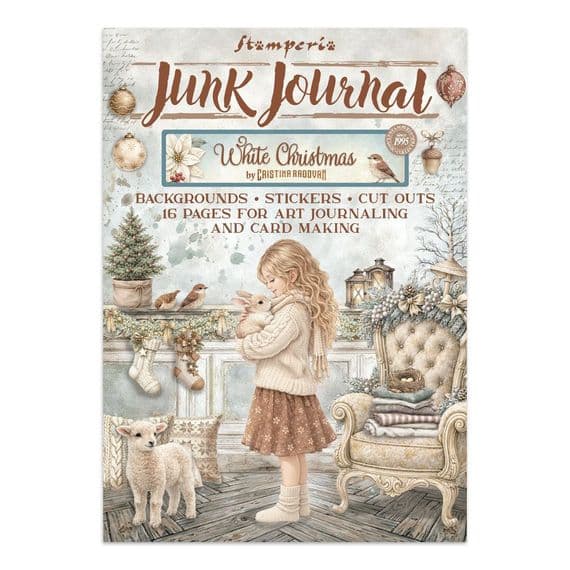 Stamperia A4 Junk Journal Book - White Christmas