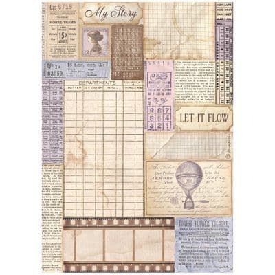 Stamperia A4 Rice Paper - Quiet Days - Vintage Photography