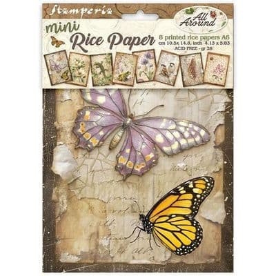 Stamperia A6 Mini Rice Paper Selection 6 pcs - All Around