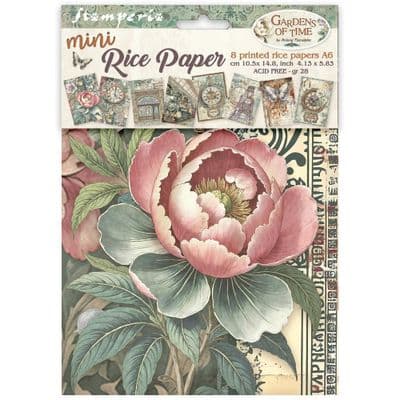 Stamperia A6 Mini Rice Paper Selection 6 pcs - Gardens of Time