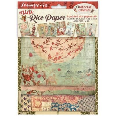 Stamperia A6 Mini Rice Paper Selection 6 pcs - Oriental Garden