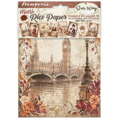 Stamperia A6 Mini Rice Paper Selection 6 pcs - Our Way