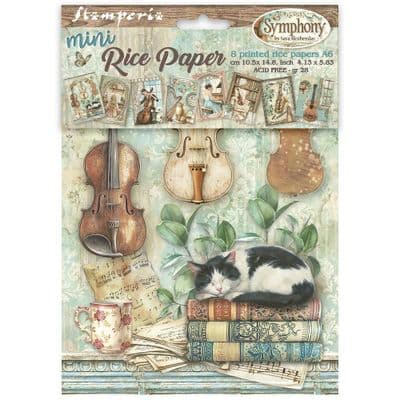 Stamperia A6 Mini Rice Paper Selection 6 pcs - Symphony