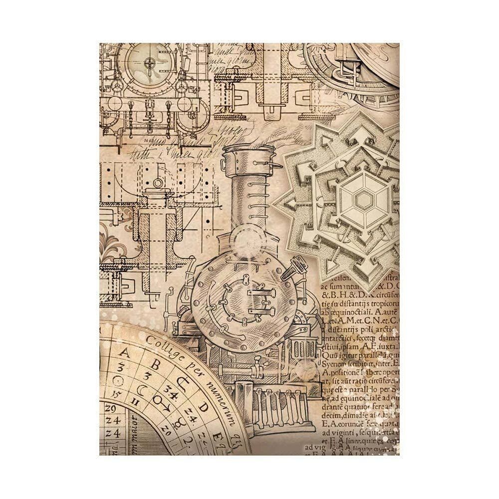 Lot De 8 Papiers De Riz A6 - Fond D'Écriture Thème Tour Du Monde - Pour Scrapbooking Et Art Journal