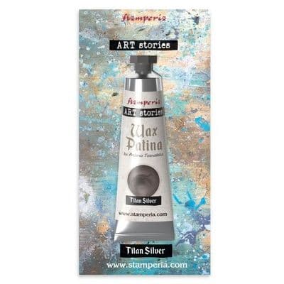 Stamperia Art Stories Wax Patina 40ml - Titan Silver