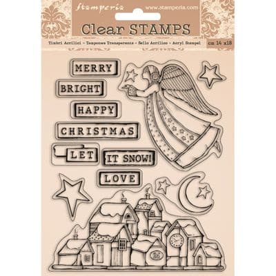 Stamperia Clear Stamp Set - Christmas Patchwork