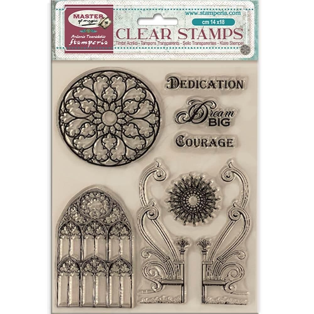 Stamperia Clear Stamp Set - Master of Magic Gothic Elements