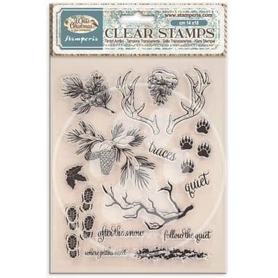 Stamperia Clear Stamp Set - White Christmas
