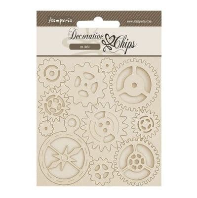 Stamperia Decorative Chips - Alterego Gears and Compass