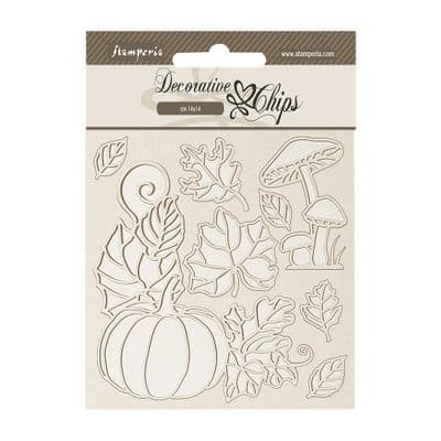 Stamperia Decorative Chips - Whispering Woods Pumpkin