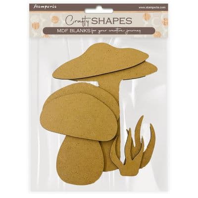 Stamperia MDF Crafty Shapes - Hidden Grove Mushrooms
