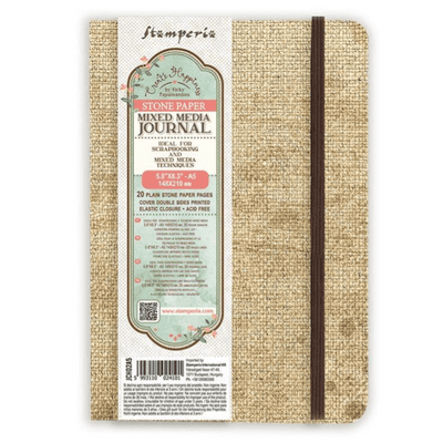 Stamperia Mixed Media Journal A5 Plain Stone Pages - Create Happiness
