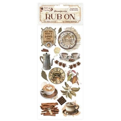 Stamperia Rub-On - Coffee and Chocolate All You Need is Coffee and Love