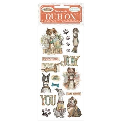 Stamperia Rub-On - Furry Friends Dog