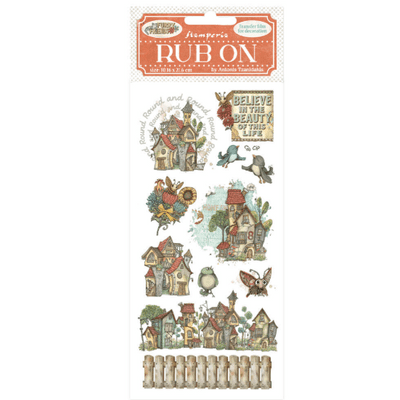 Stamperia Rub-On - Furry Friends Houses