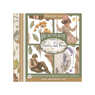 Stamperia Rub-On Kit - Flowers and Poems