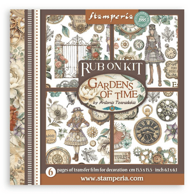Stamperia Rub-On Kit - Gardens of Time