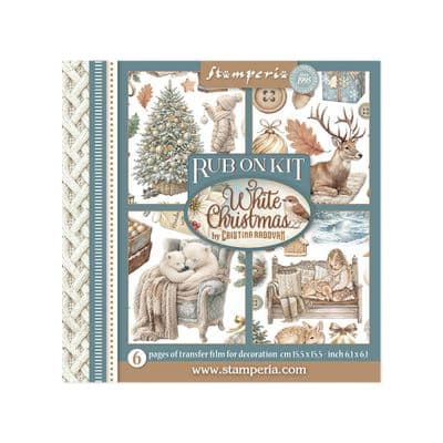 Stamperia Rub-On Kit - White Christmas