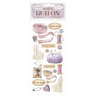 Stamperia Rub-On - Quiet Days Sewing