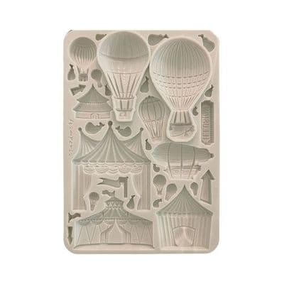 Stamperia Silicone Mould A5 - Alice in Christmas Circus and Air Balloons