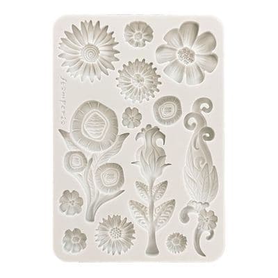 Stamperia Silicone Mould A5 - Furry Friends Flowers