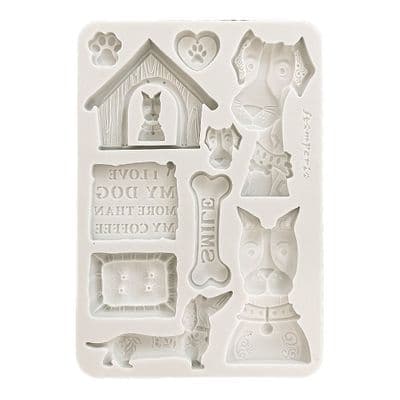 Stamperia Silicone Mould A5 - Furry Friends I Love My Dog